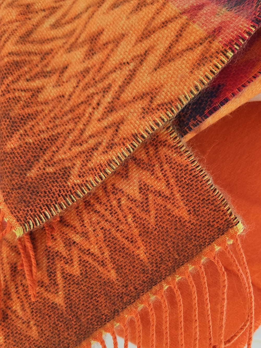 Cashmere Scarf Made In Germany Fall Pattern - Picture 4 of 4